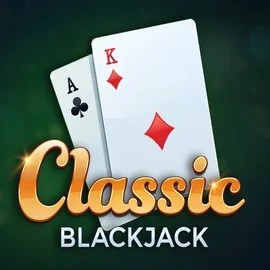 Classic Blackjack online game logo by Red Tiger Gaming on wild-fortunes.org